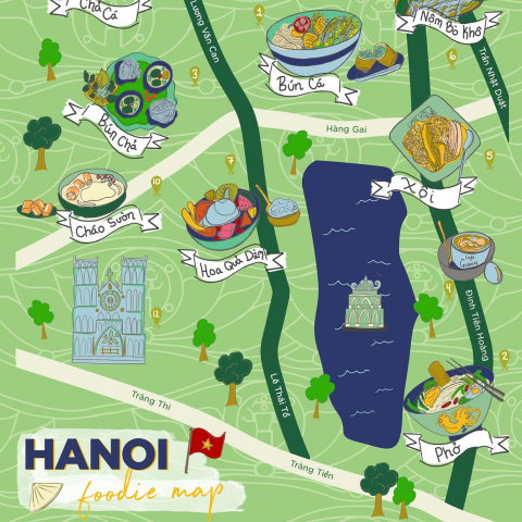 hanoi foodie map